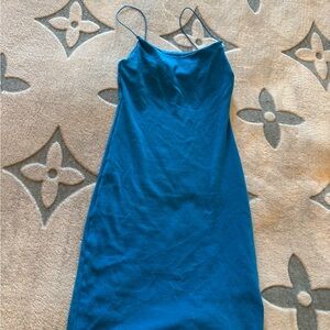 Blue Spaghetti Strap Dress